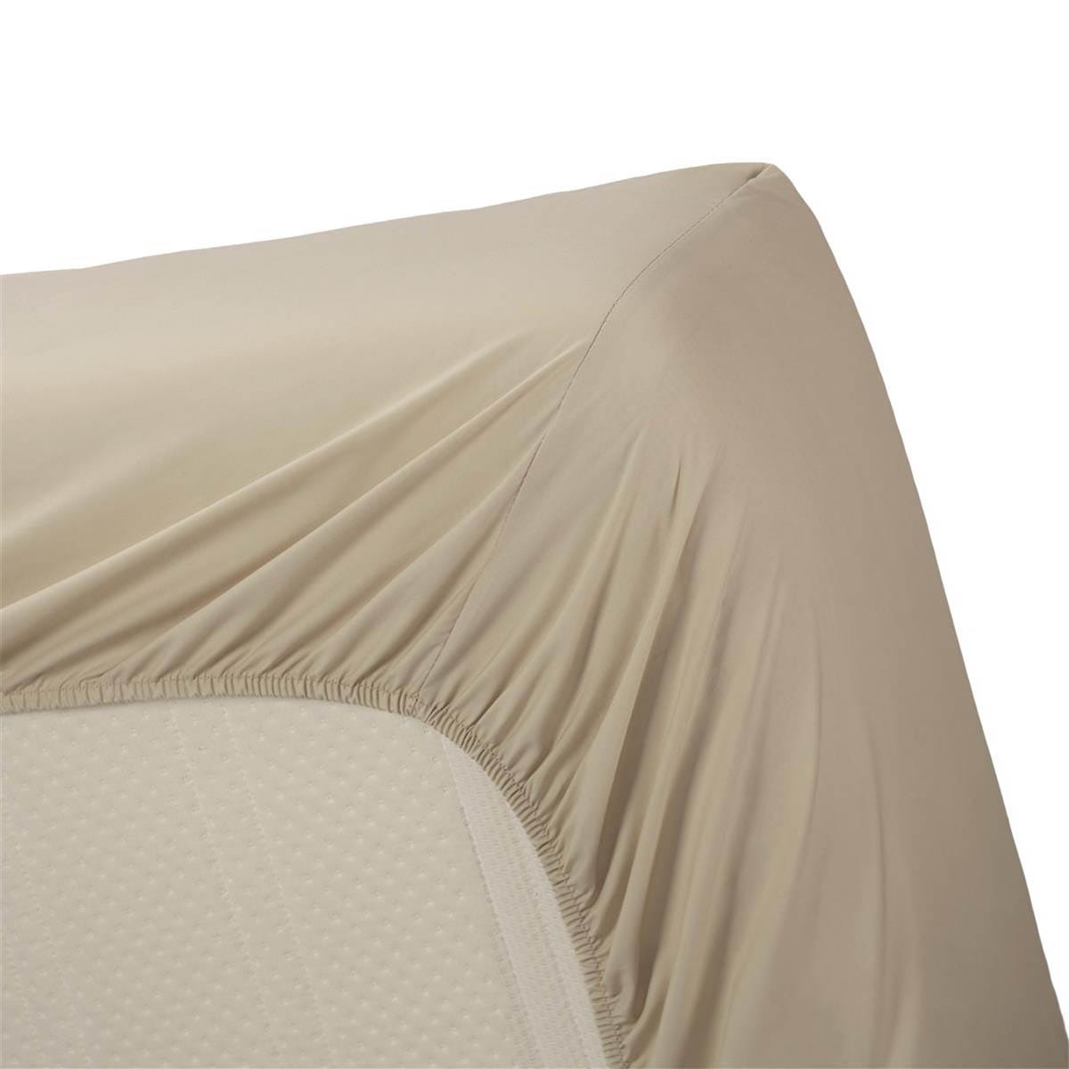 Beddinghouse Percale Katoen Splittopper Hoeslaken Sand - Afbeelding 4