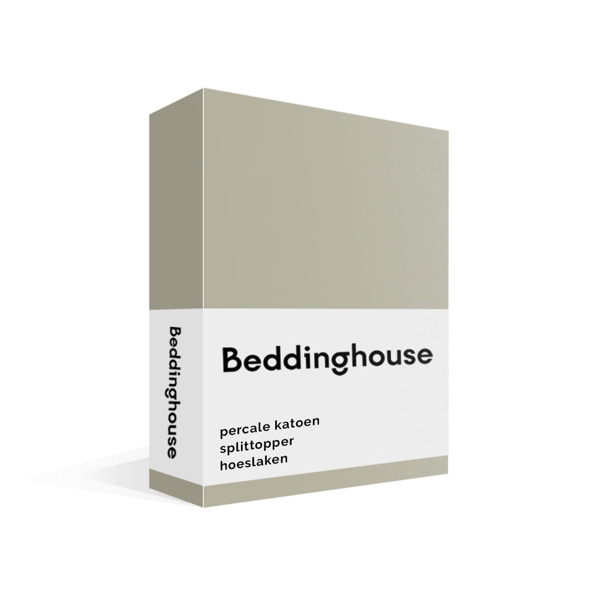 Beddinghouse Percale Katoen Splittopper Hoeslaken Sand - Afbeelding 2
