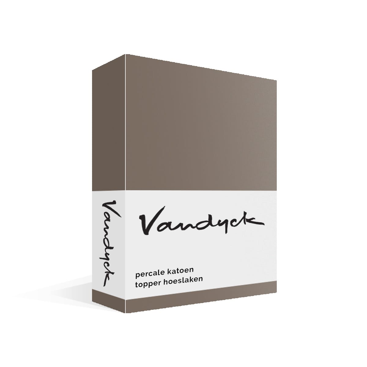 Vandyck Percale Topper Hoeslaken Taupe - Afbeelding 2