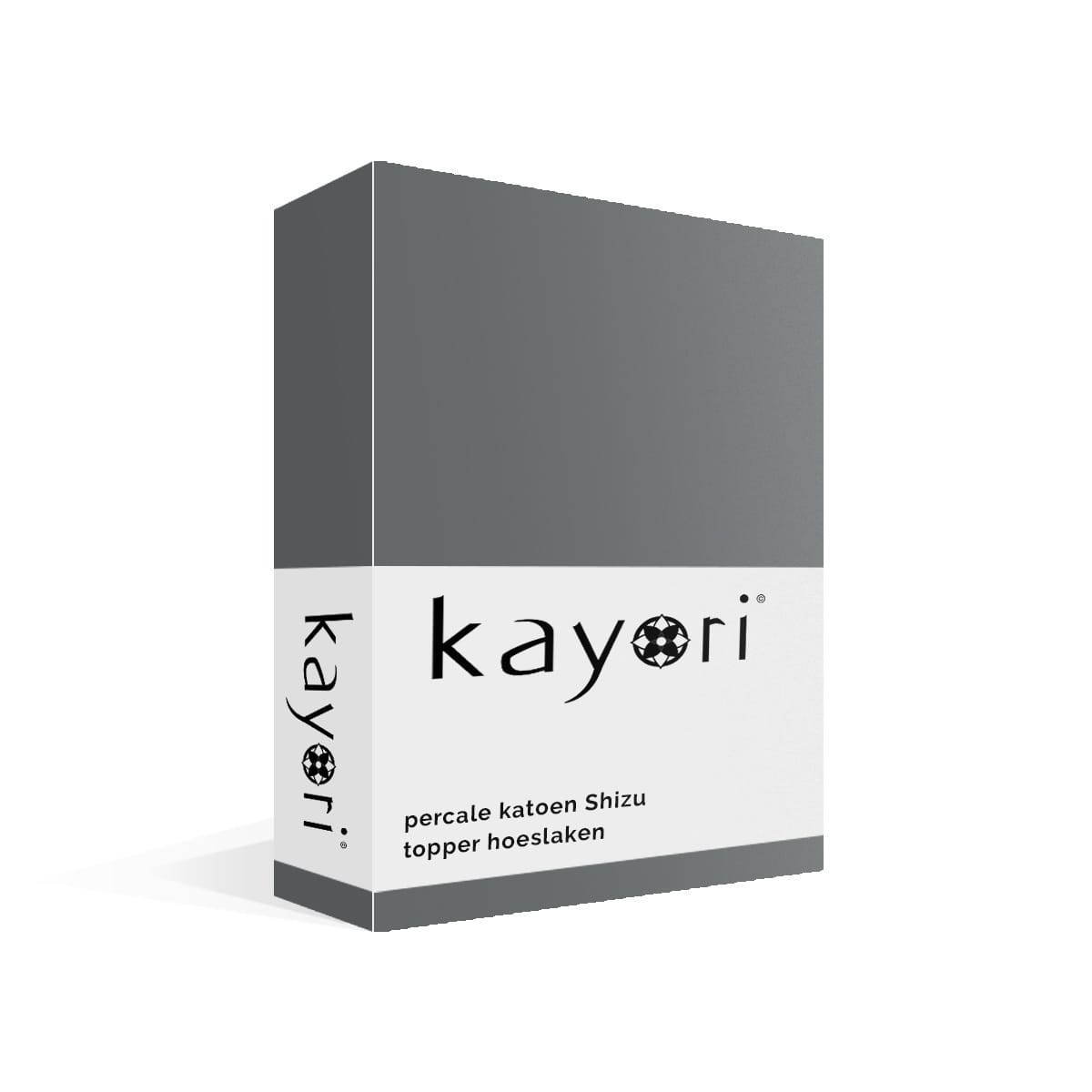 Kayori Shizu Perkal Topper Hoeslaken Antracite - Afbeelding 2