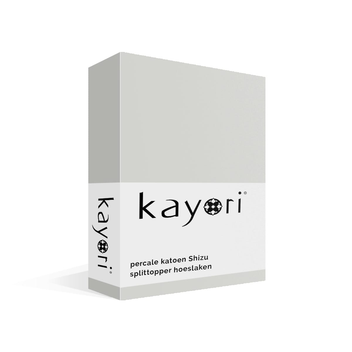 Kayori Shizu Perkal Splittopper Hoeslaken Zilvergrijs