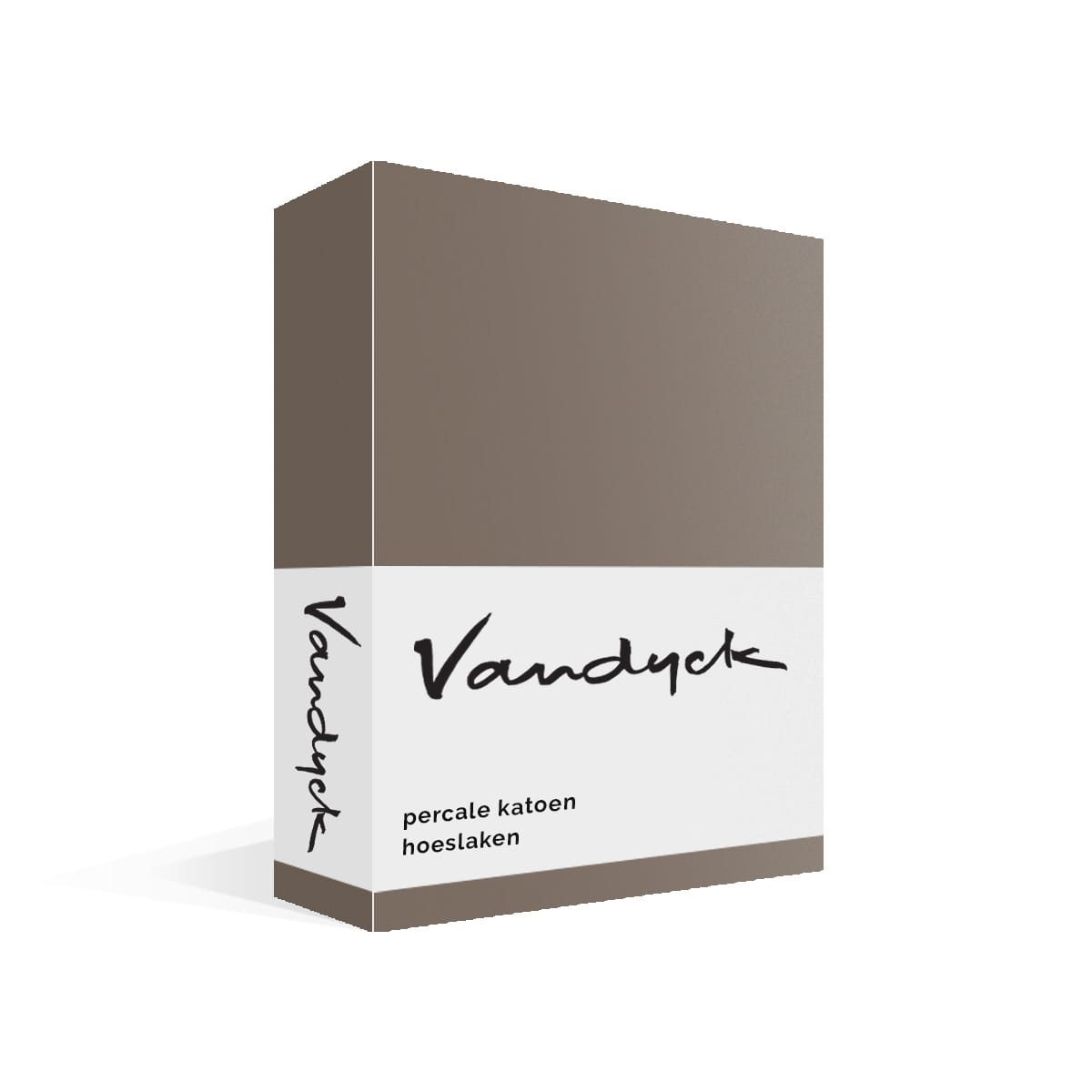 Vandyck Percale Hoeslaken Taupe - Afbeelding 2