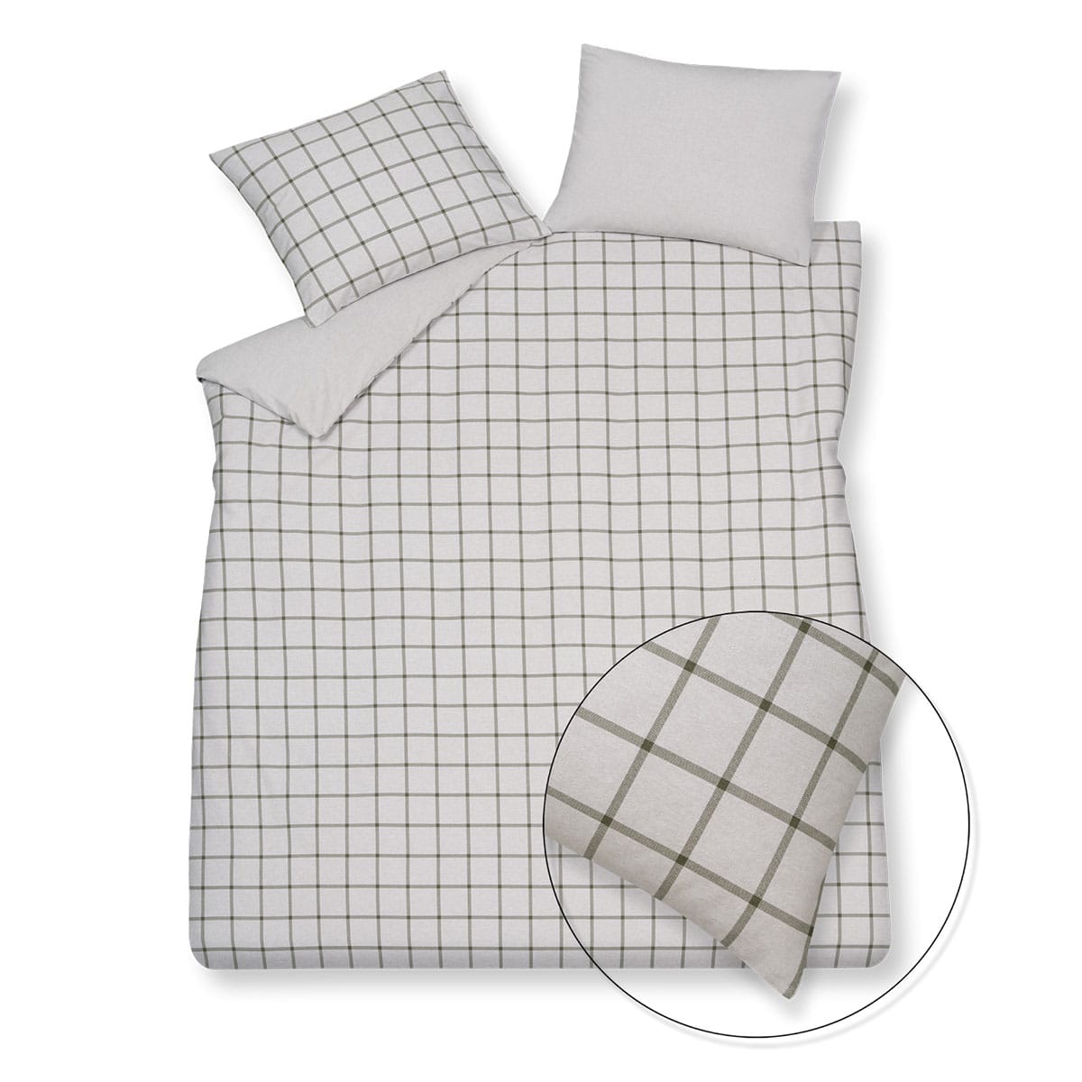 Vandyck Flanel Dundee Kussensloop Thyme - Afbeelding 3