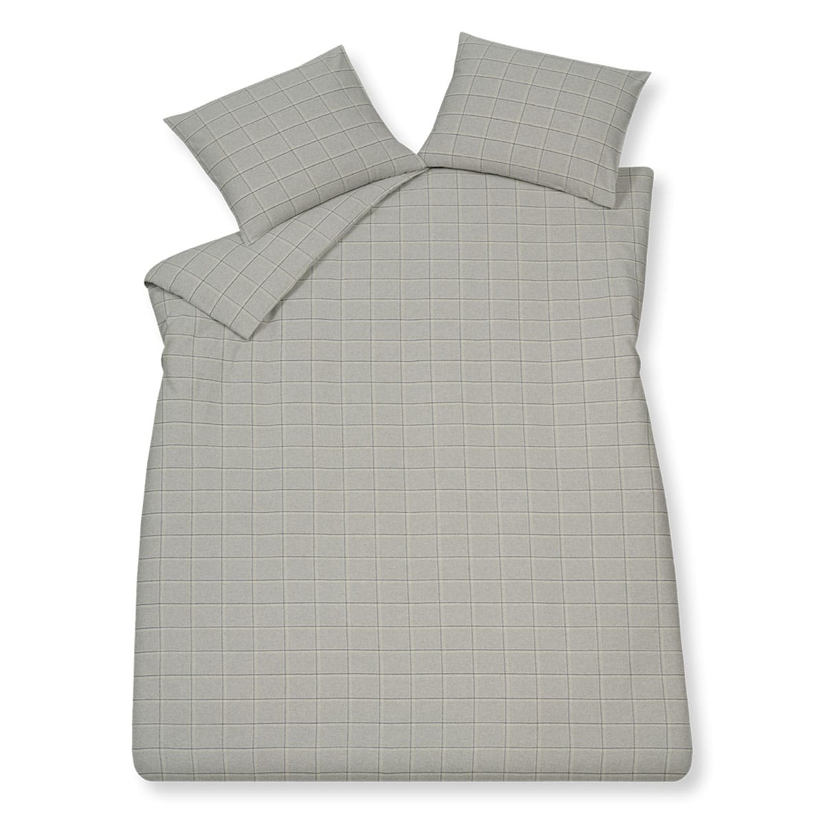 Vandyck Flanel Malmo Kussensloop Coolgrey - Afbeelding 3