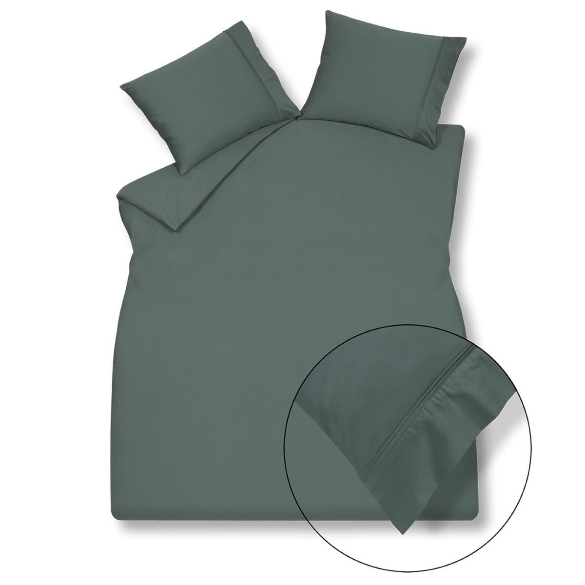 Vandyck Purity 87 Dekbedovertrek Dark Green - Afbeelding 2