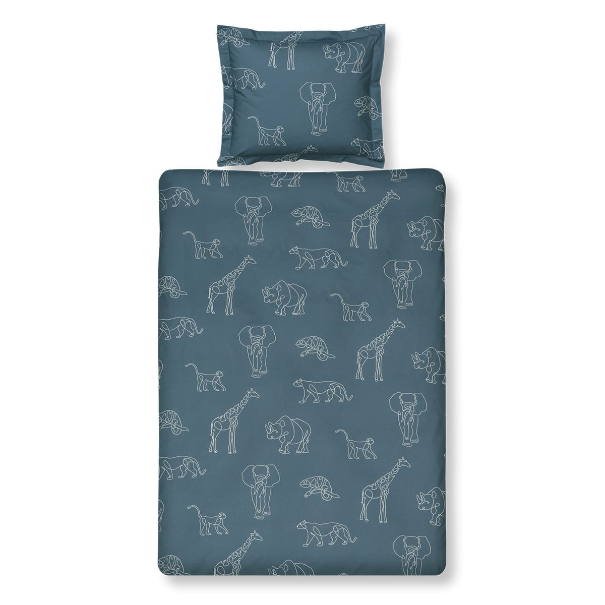 Vandyck Safari Kids Kussensloop Vintage Blue - Afbeelding 3