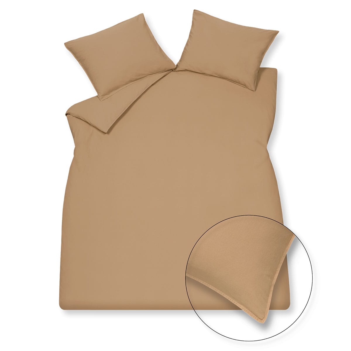 Vandyck Washed Cotton Kussensloop Sandy Gold - Afbeelding 3