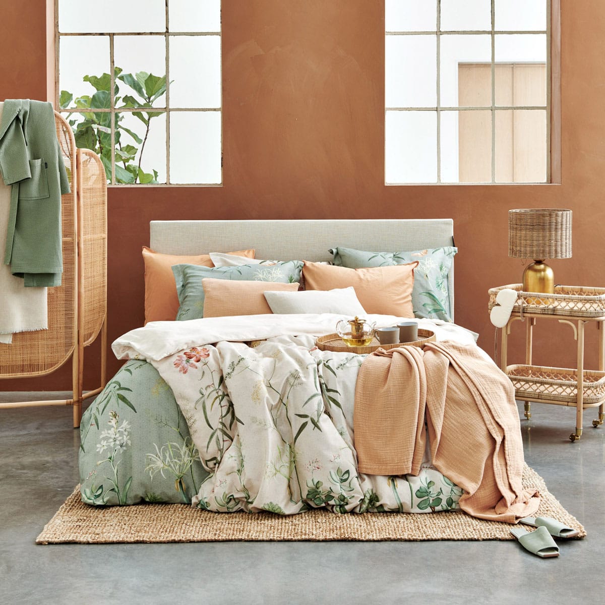 Vandyck Flower Garden Dekbedovertrek Cream Tan - Afbeelding 3