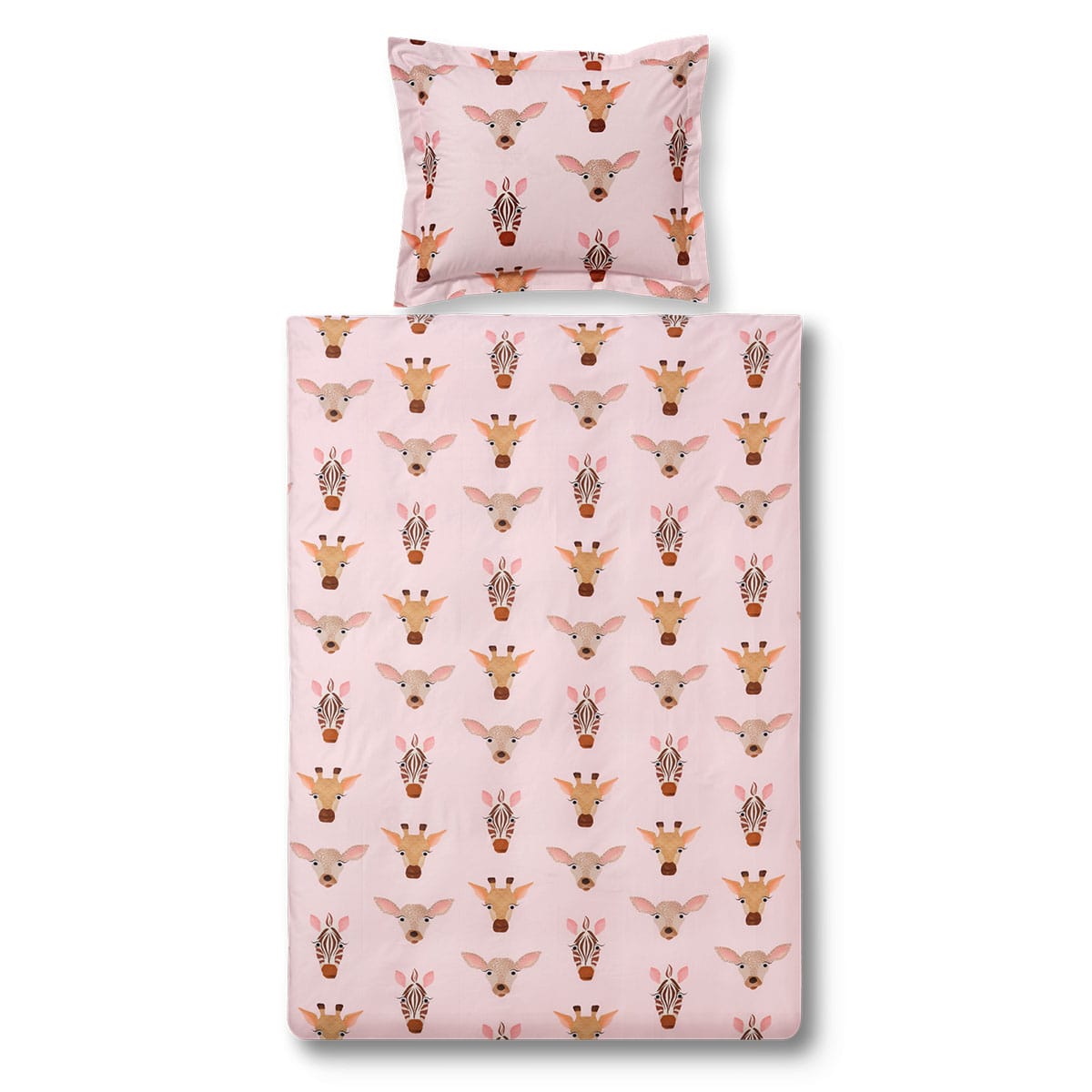 Vandyck Wildlife Kids Dekbedovertrek Sepia Pink - Afbeelding 2