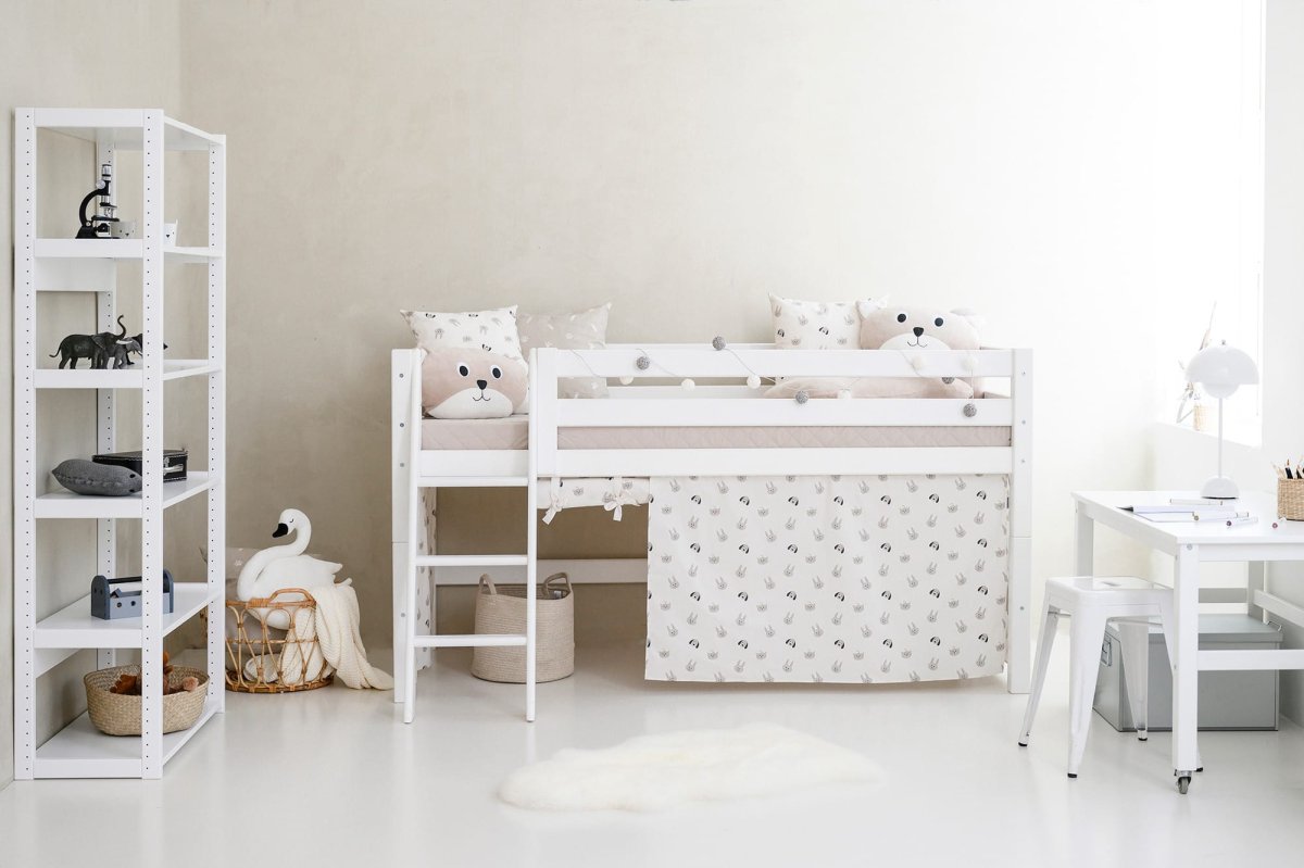 Hoppekids Huisdieren beige bedgordijn - Afbeelding 5