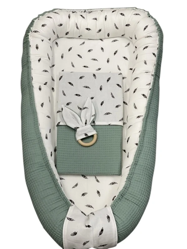 Babynestjes oud groen kleine veertjes - Afbeelding 2