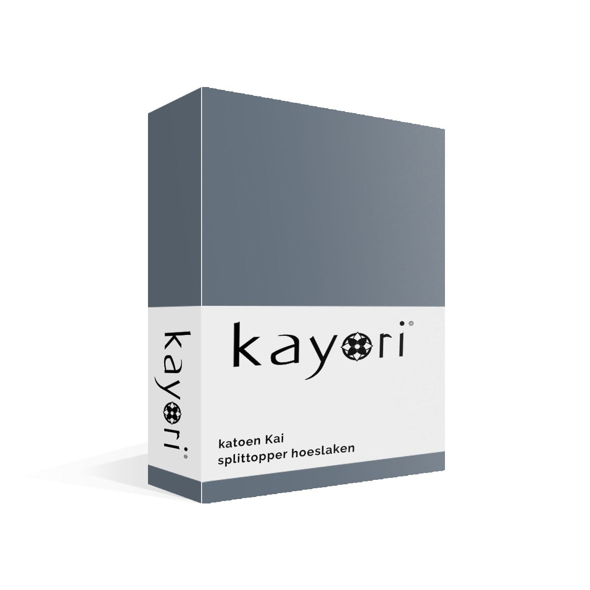 Kayori Kai Katoen Splittopper Hoeslaken Denim - Afbeelding 2