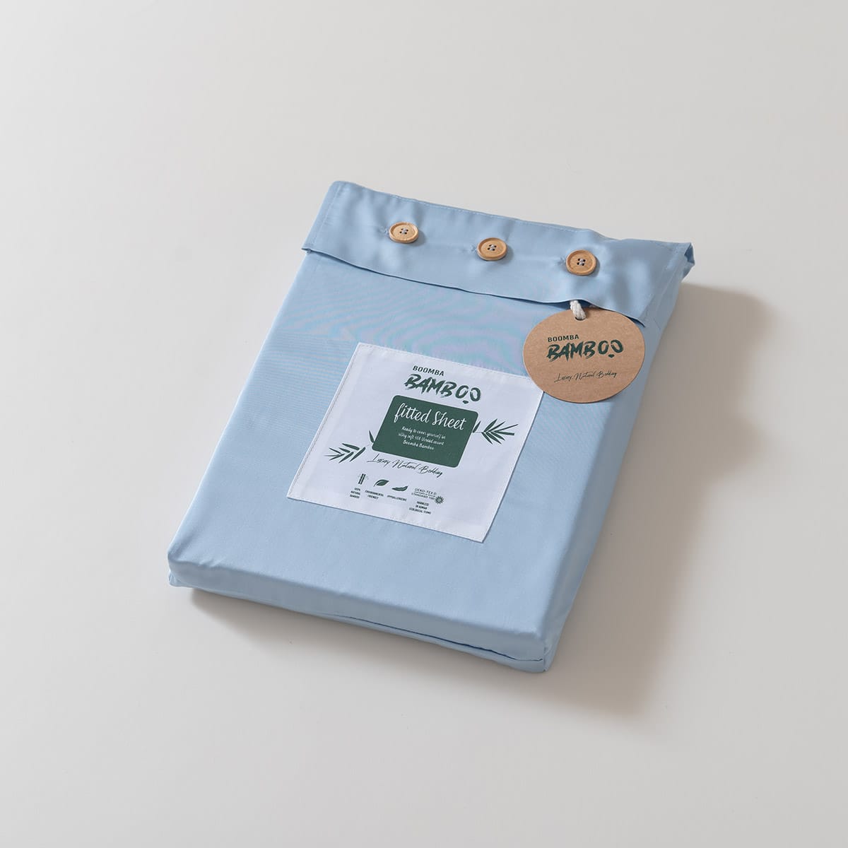 Boomba Bamboo Premium Topper Hoeslaken Sky Blue - Afbeelding 6