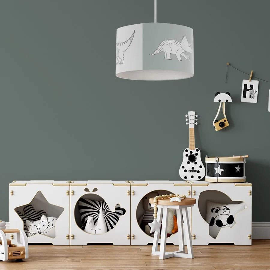 Hanglamp dinosaurus groen kinderkamer - Afbeelding 3
