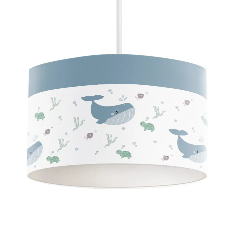 Hanglamp walvis print blauw - Afbeelding 2