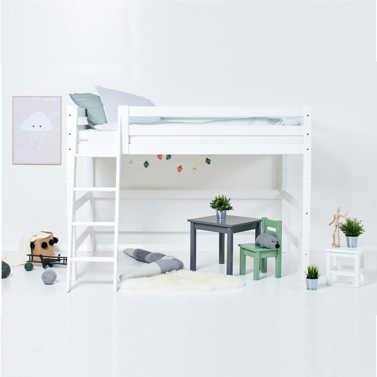 Hoppekids ECO Luxury Stapelbed Hoekcombi met schuine trap - Afbeelding 8