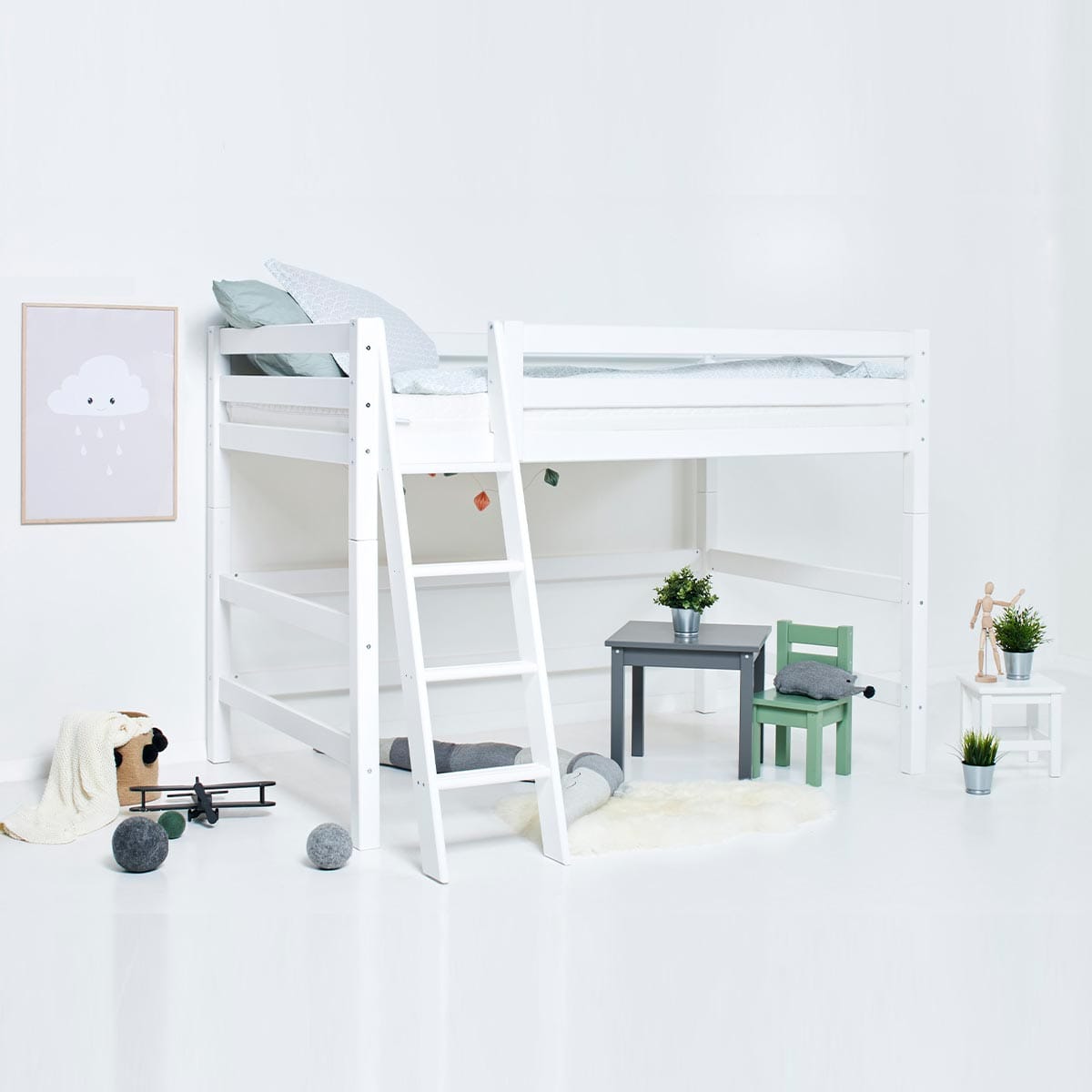 Hoppekids ECO Luxury Stapelbed Hoekcombi met schuine trap - Afbeelding 9