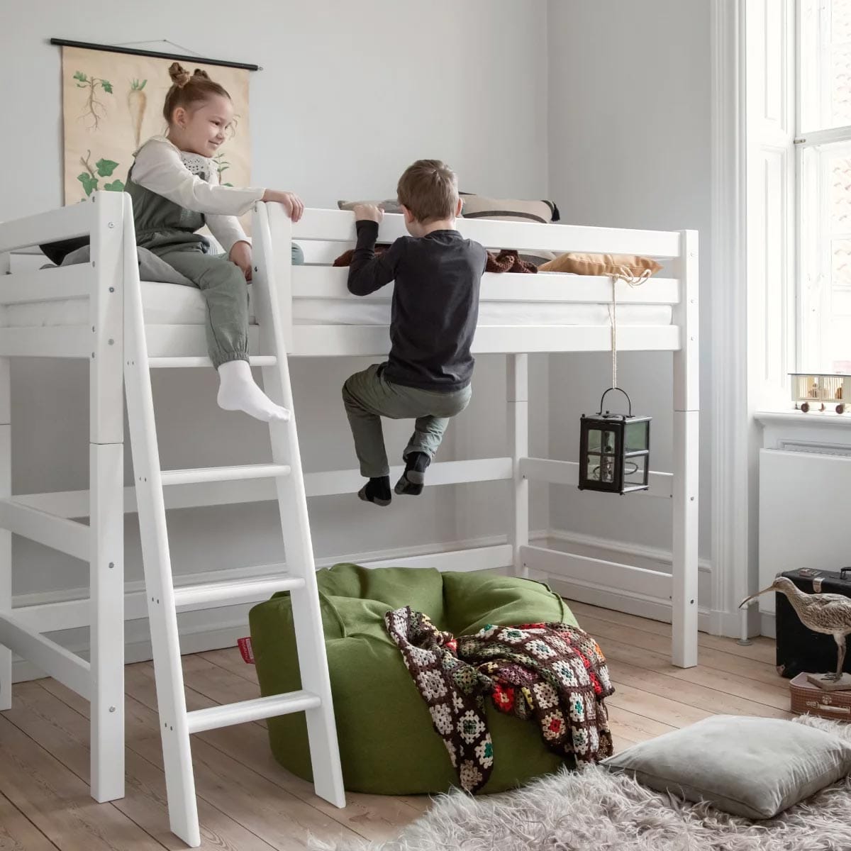 Hoppekids ECO Luxury Middenhoogslaper met schuine trap - Afbeelding 3