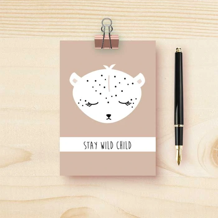 Wild child: Kaart met luipaard print - Afbeelding 2