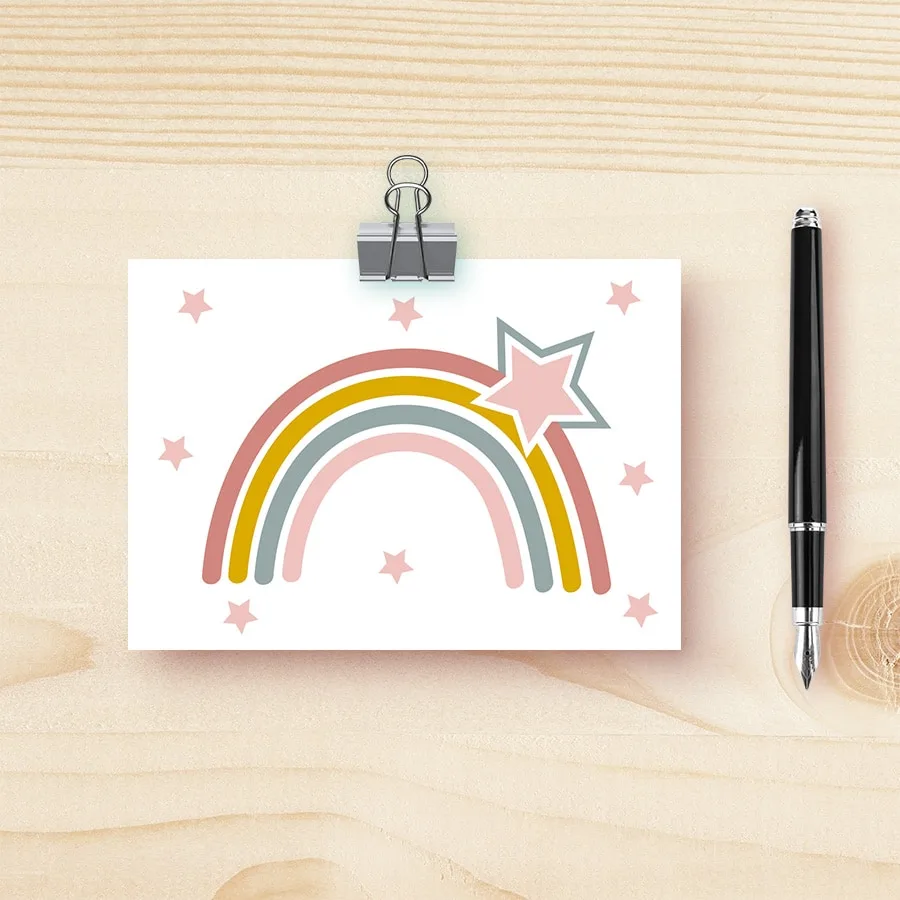 Kaart regenboog in vrolijke kleurtjes - Afbeelding 2