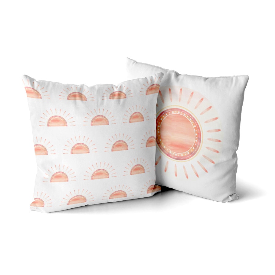 Kussen met zonnen in boho stijl - Afbeelding 2