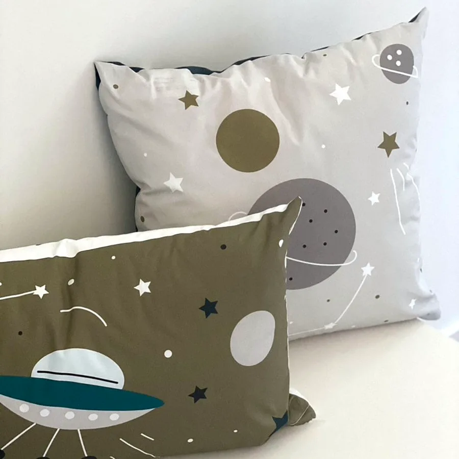Kussen met ruimtevaart print voor de kinderkamer - Afbeelding 3