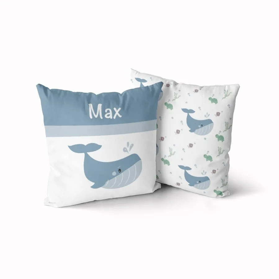 Naamkussen walvis voor de baby,- of kinderkamer - Afbeelding 2