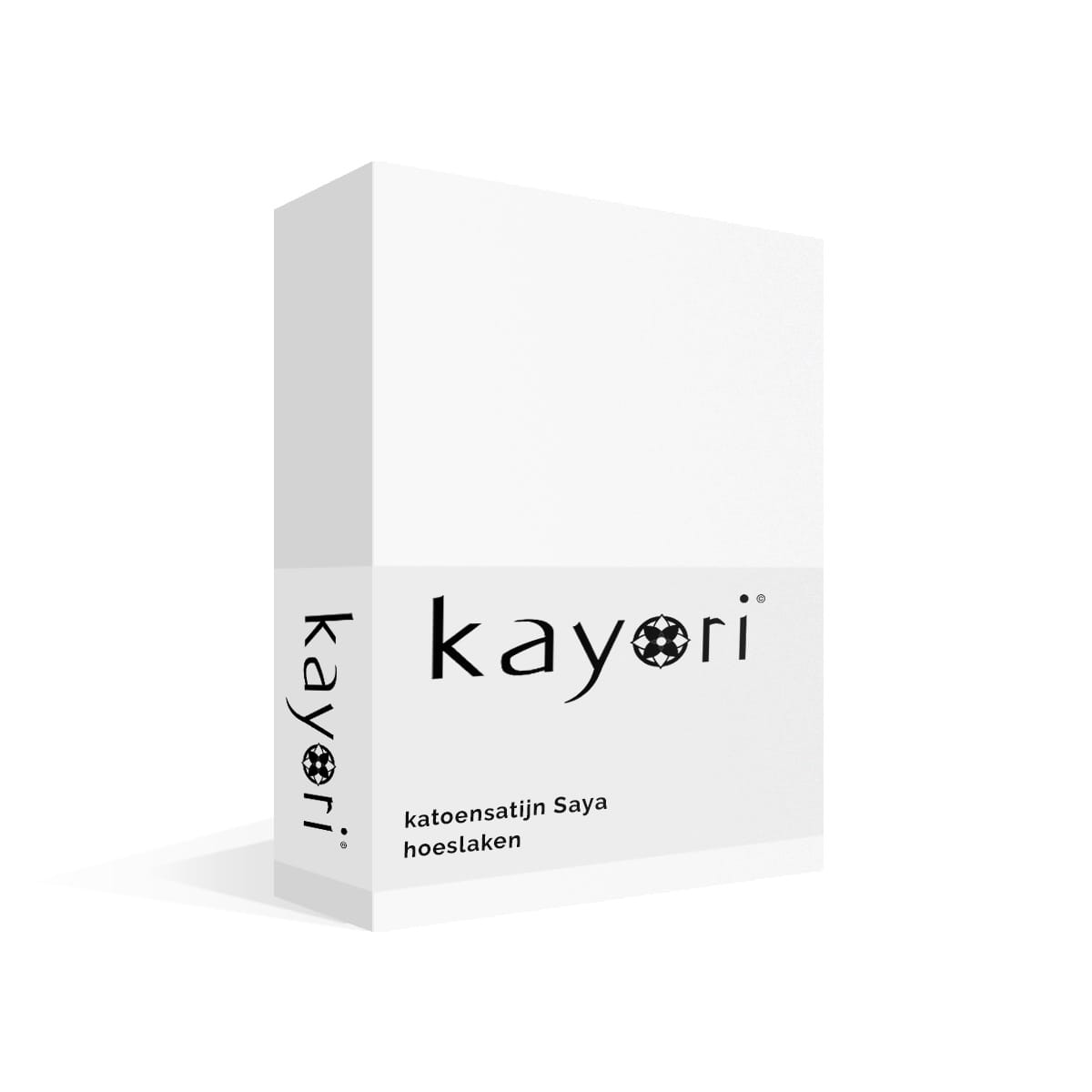 Kayori Saya Katoensatijn Hoeslaken Wit - Afbeelding 2
